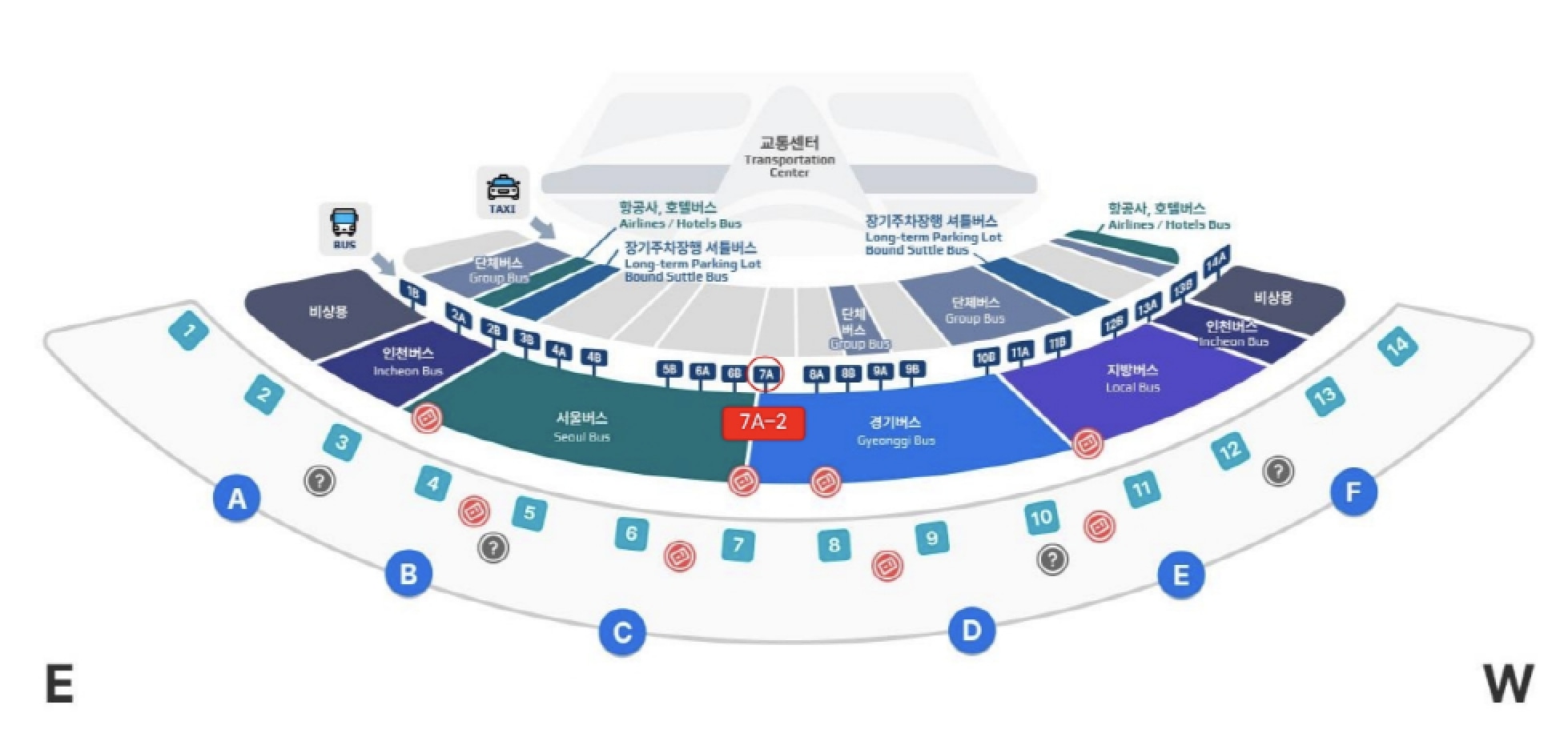 Incheon International Airport Terminal 1(T1): Ticket Booth between Exit 6 and Exit 7 on the 1F