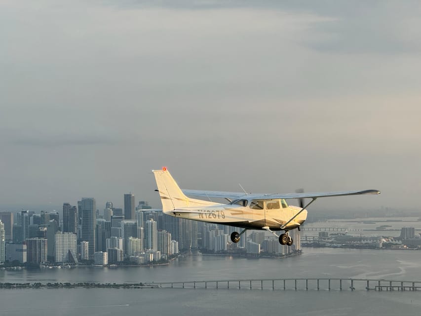 Miami Downtown Private Airplane Tour with Soft Drinks