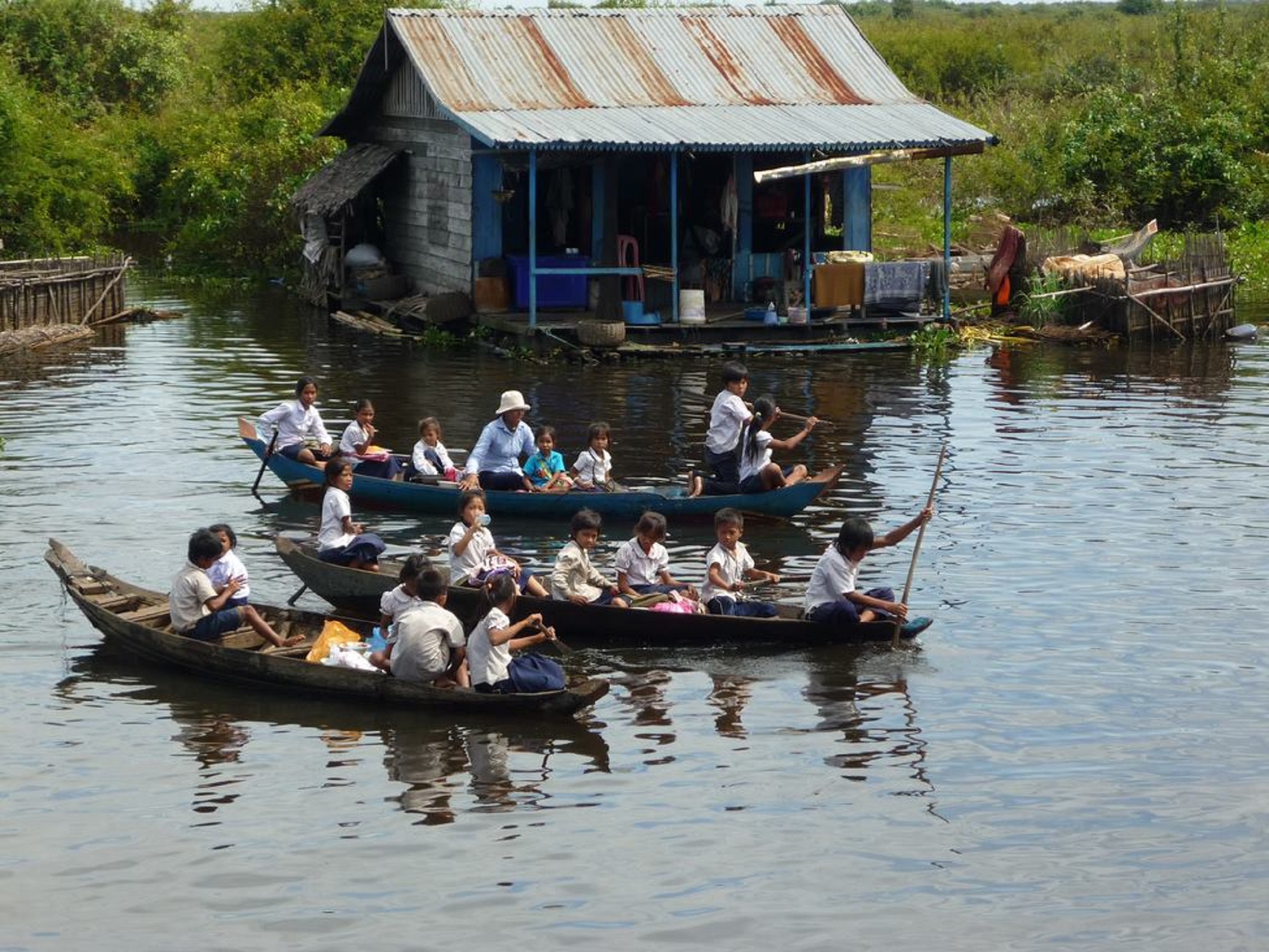 暹粒市：空邦魯（Kompong Phluk）水上村莊洞裡薩湖之旅
