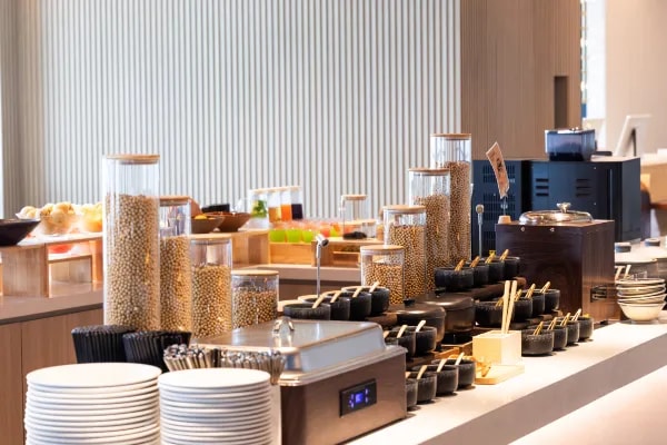 Hotel restaurant interior environment display map