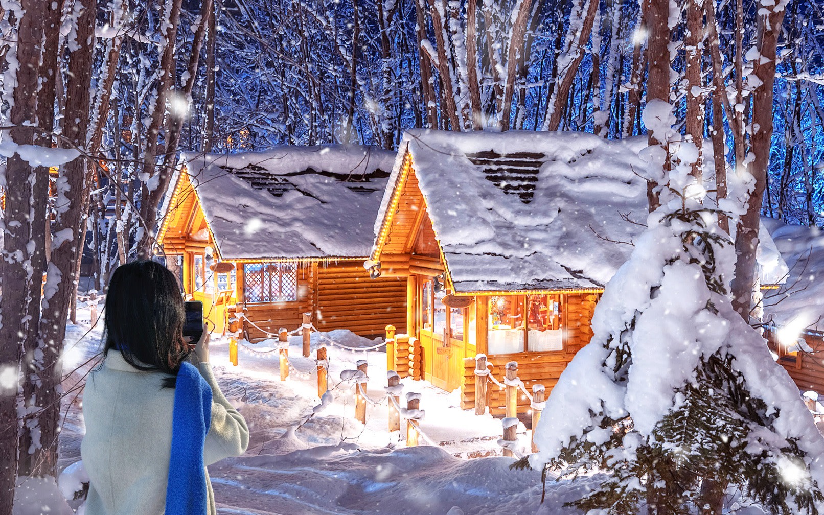 Hokkaido Seasonal Natural Tour: Asahiyama Zoo, Blue Pond, Shirahige Falls/Shikisai-no-oka/Ningle Terrace Day Trip (Departure from Sapporo)