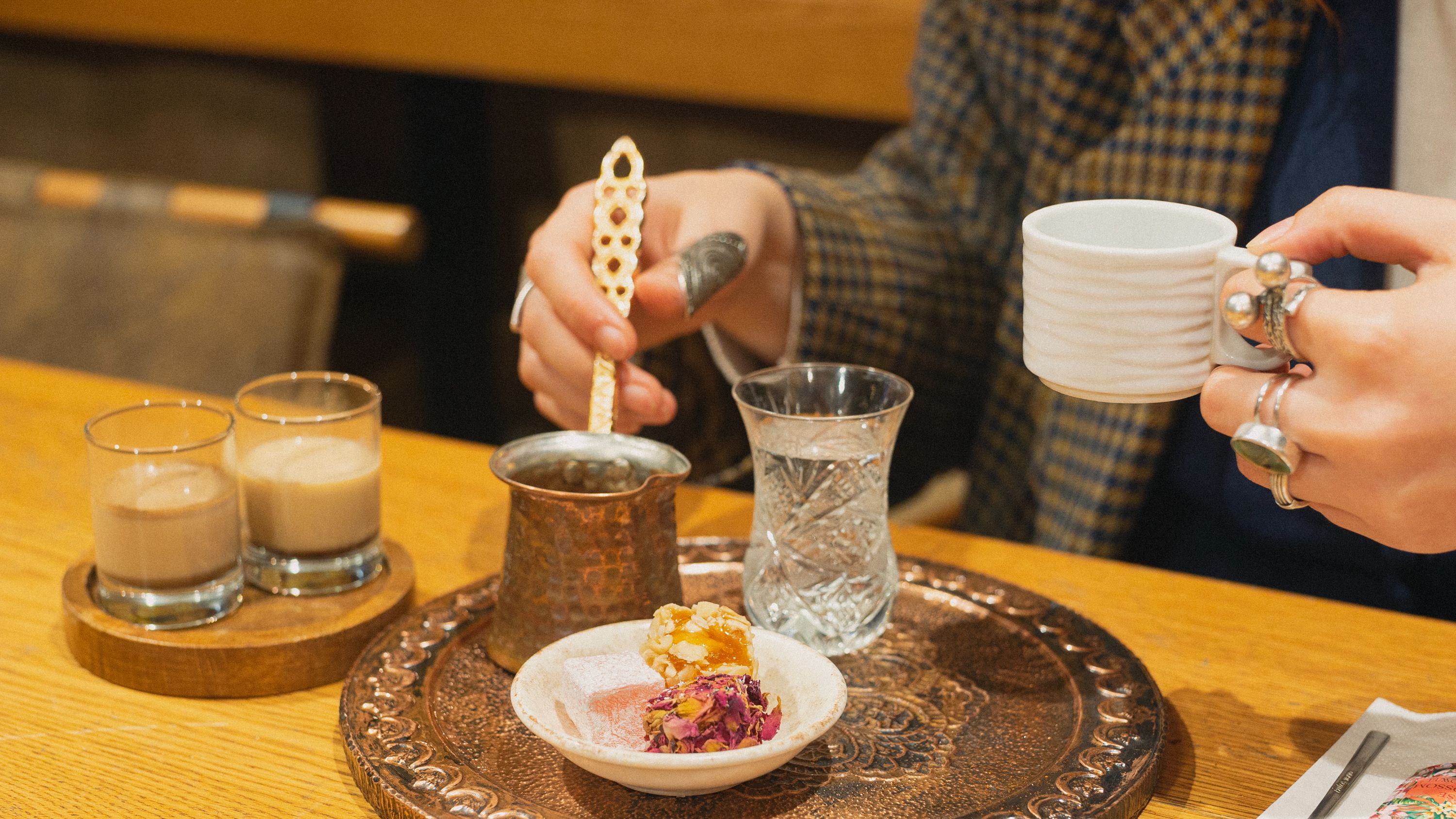 Capture the charm of small cafés filled with history and warmth