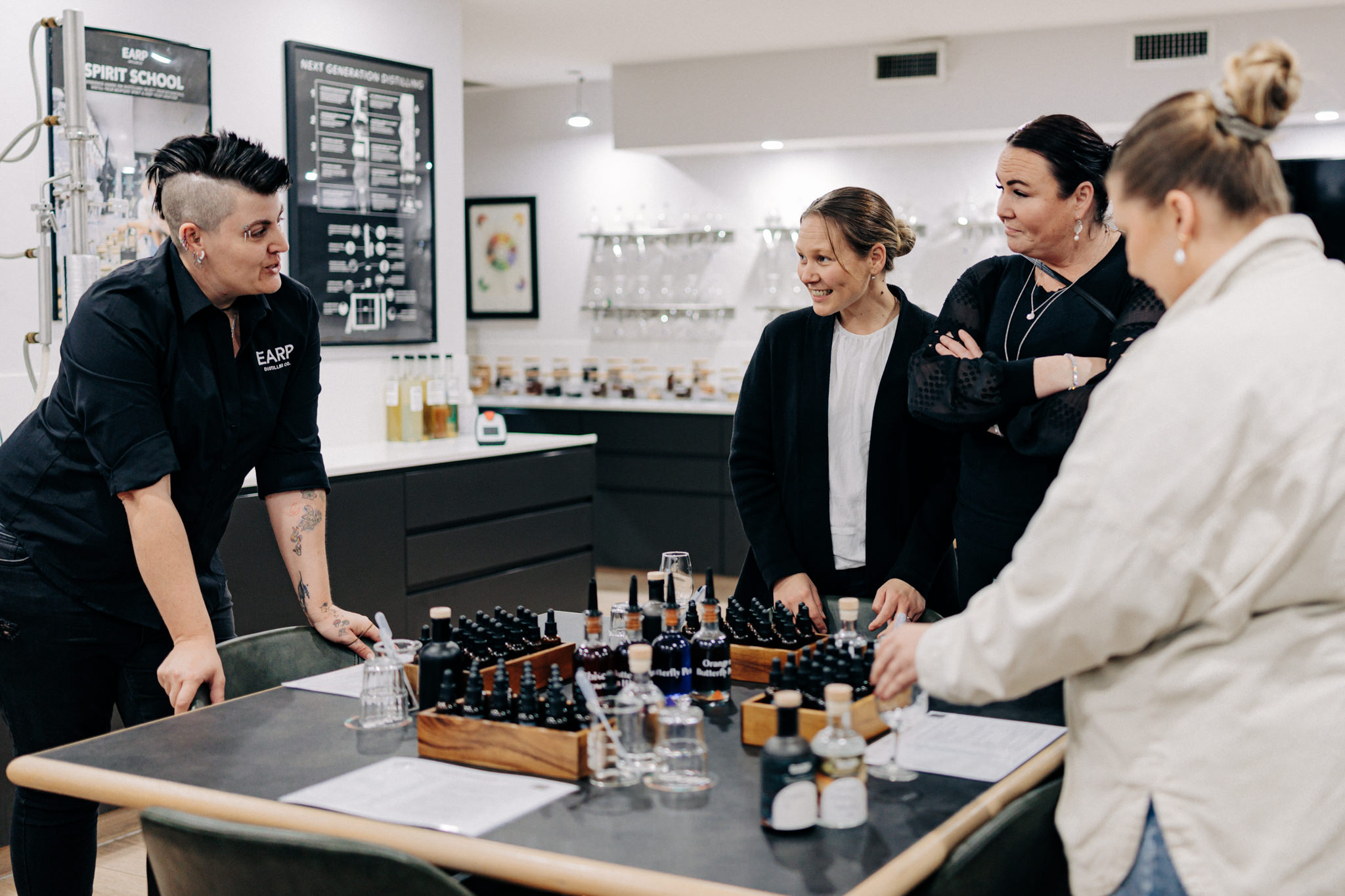 Enjoy selecting botanicals and blending your own gin, vodka, or rum at Earp Distilling