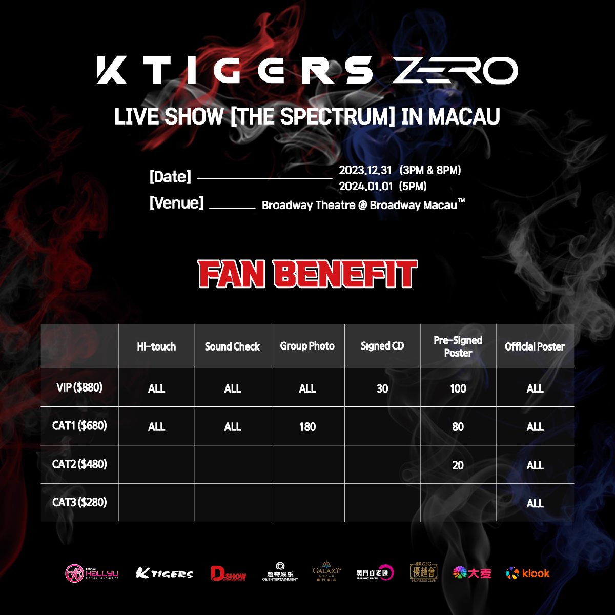 KTIGERS ZERO LIVE SHOW [THE SPECTRUM] IN MACAU