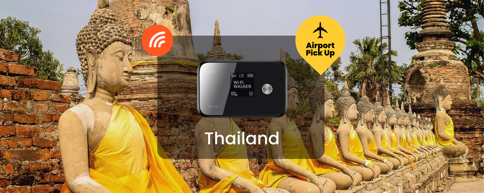 泰國 4G 不限流量 WiFi 分享器（台灣機場領取）