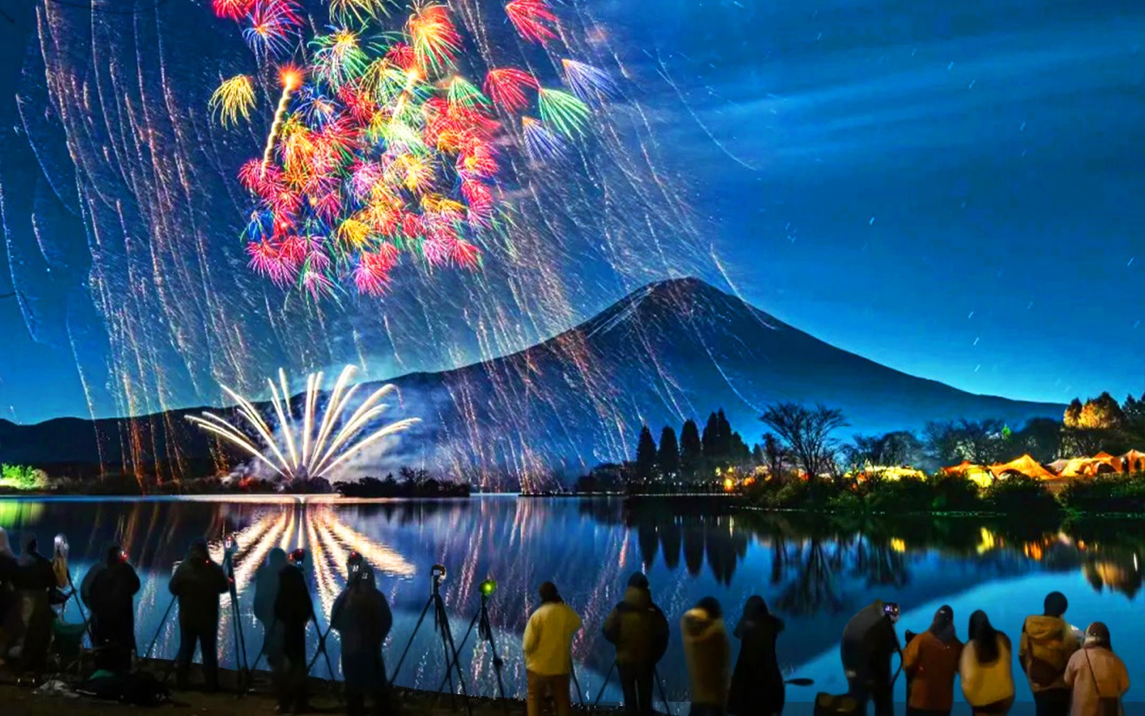 Mount Fuji Winter Fireworks - Saiko Iyashi no Sato Nenba / Ice Tree Festival & Lake Kawaguchi Day Trip (From Tokyo)