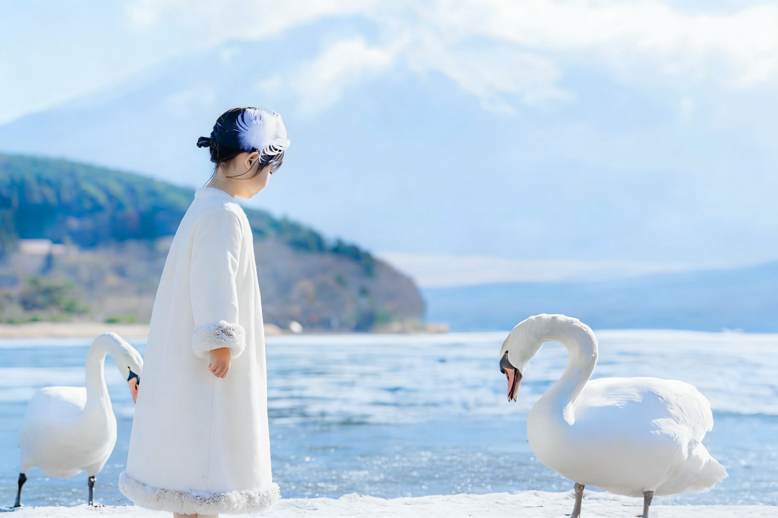 山中湖 可親手投餵天鵝,與萌物互動,感受自然自愈力。 山中湖 可親手投餵天鵝,與萌物互動,感受自然自愈力。