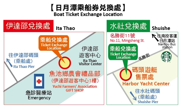 Điểm đổi vé thuyền Hồ Nhật Nguyệt