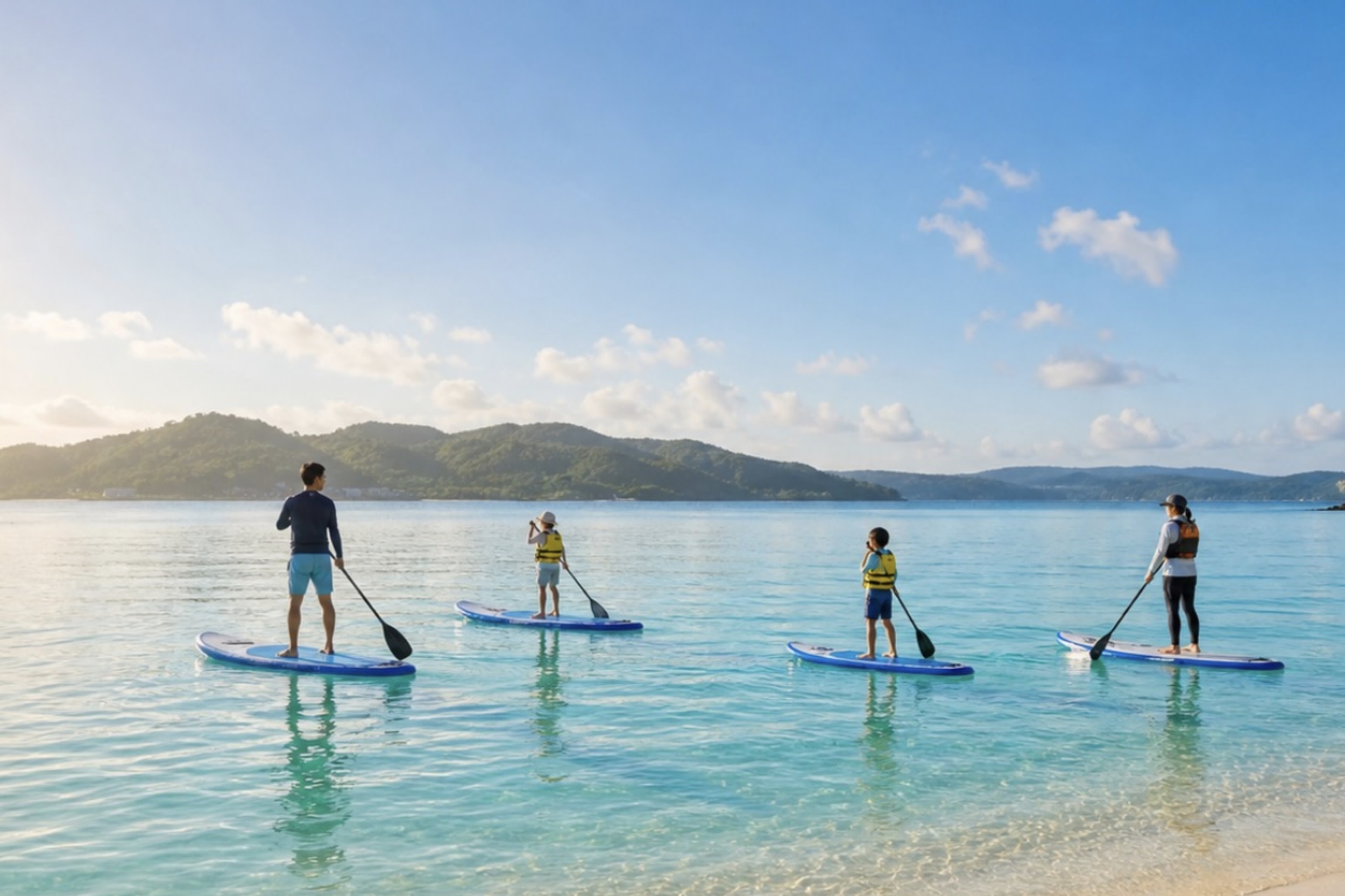 Okinawa: Bluejoy - Family & Sunset SUP Tours Near Churaumi Aquarium