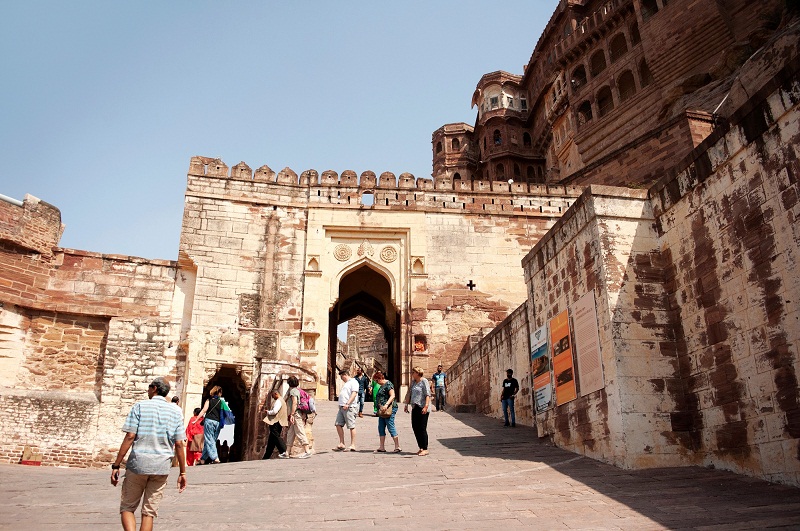 Entrance part of Mehrangarh fort in Jodhpur.