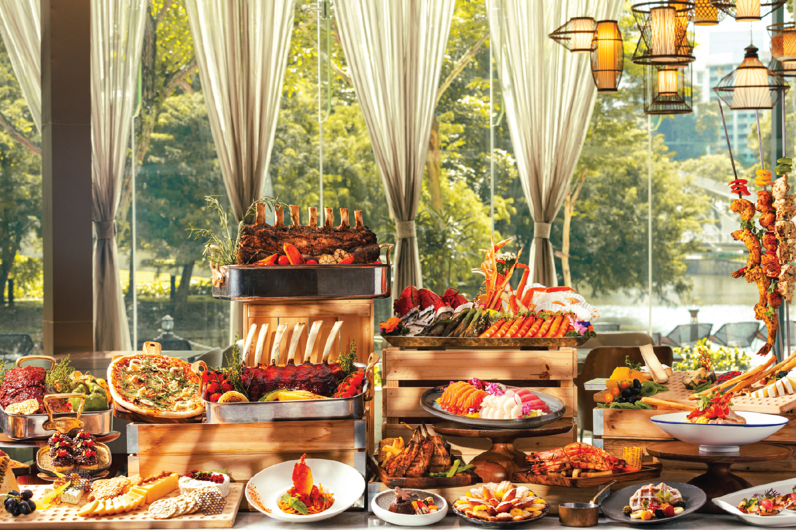 Singapur Grand Copthorne Waterfront mehmonxonasida Oziq-ovqat poytaxti