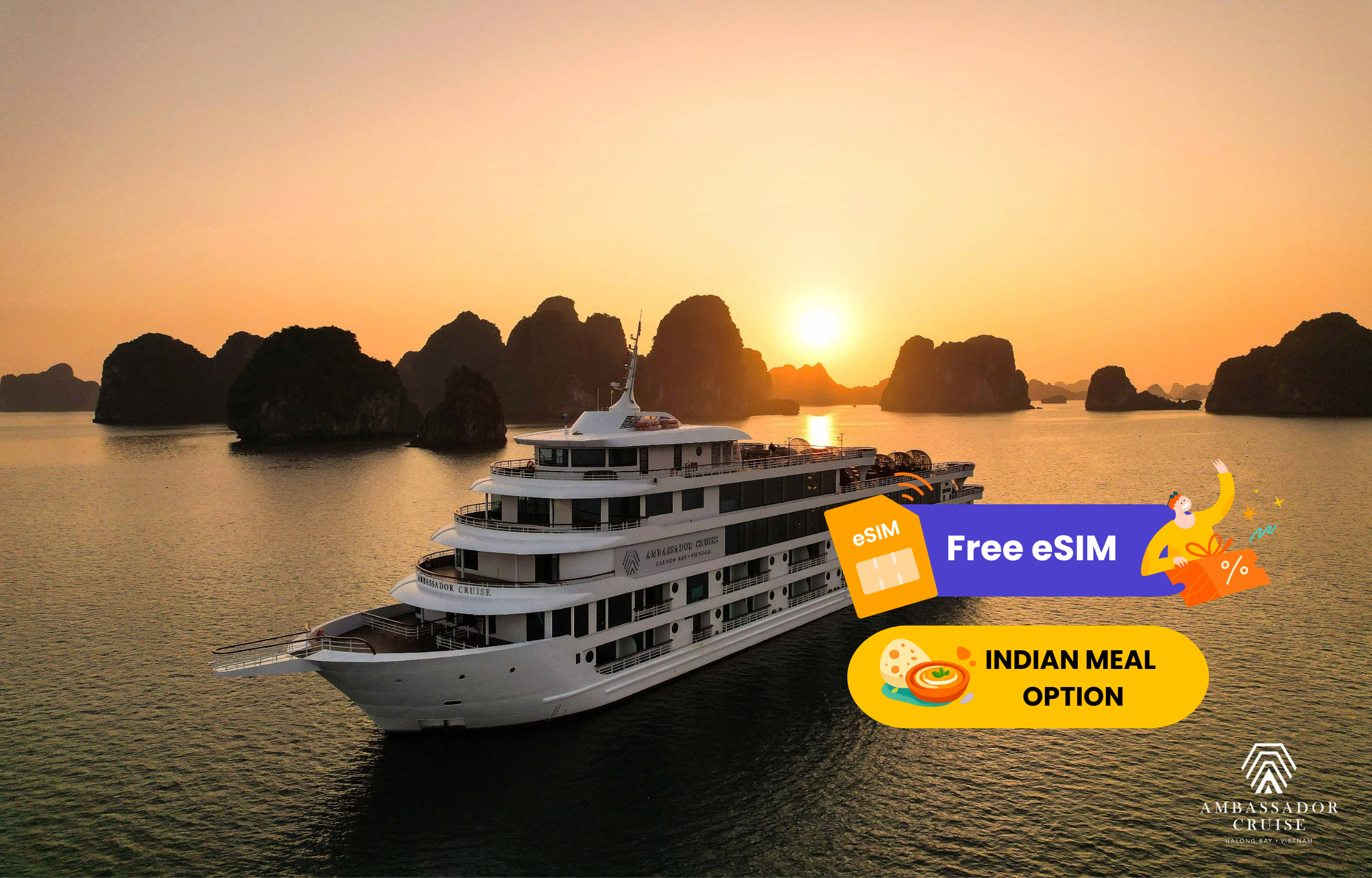 Ambassador Day Cruise: Ha Long Bay Tour with Sung Sot & Ti Top