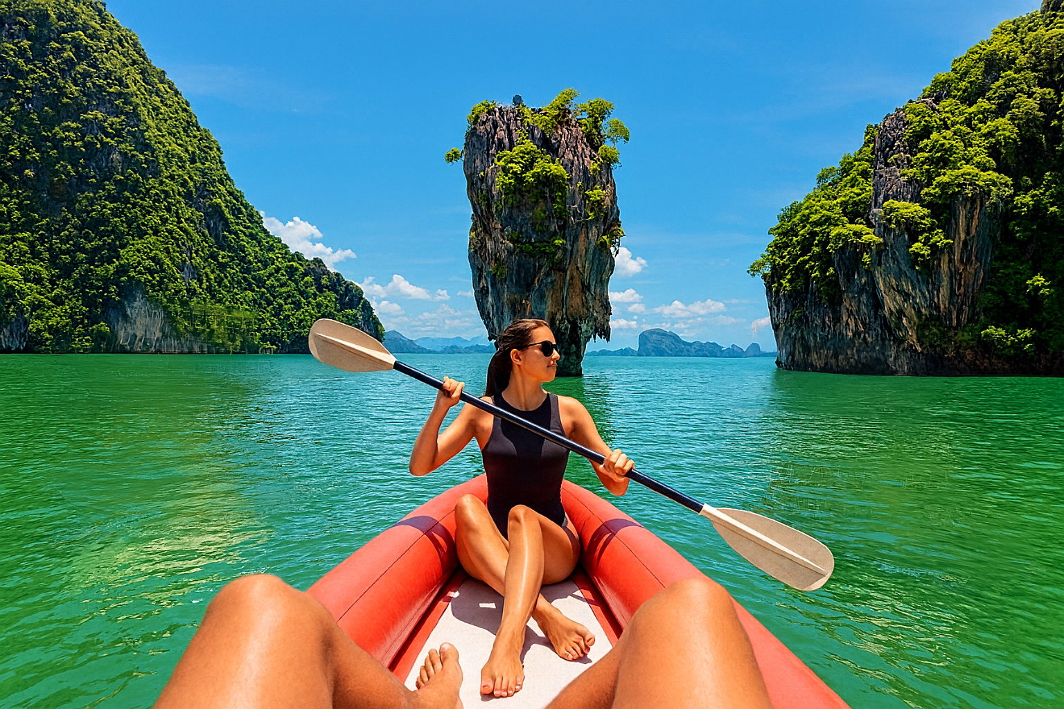 Phuket: Phang Nga Bay, James Bond, Perjalanan Sehari dengan Kano Laut