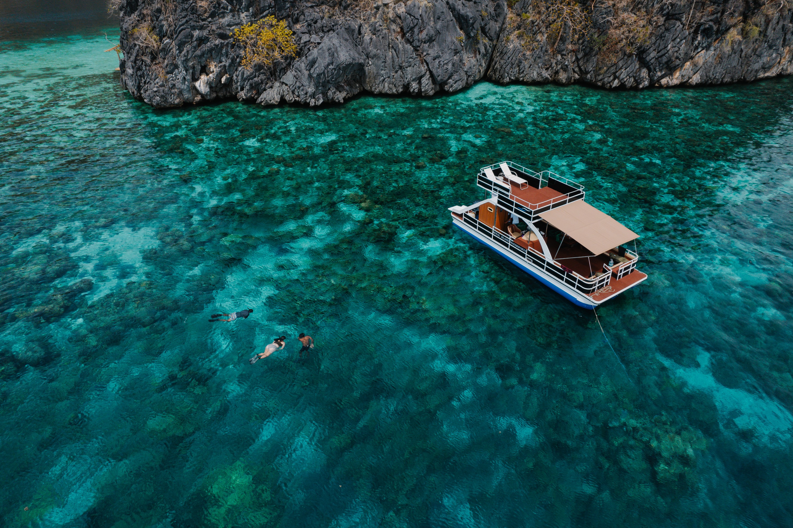 Coron Island Hopping via Double Decker Party Boat with Waterslide