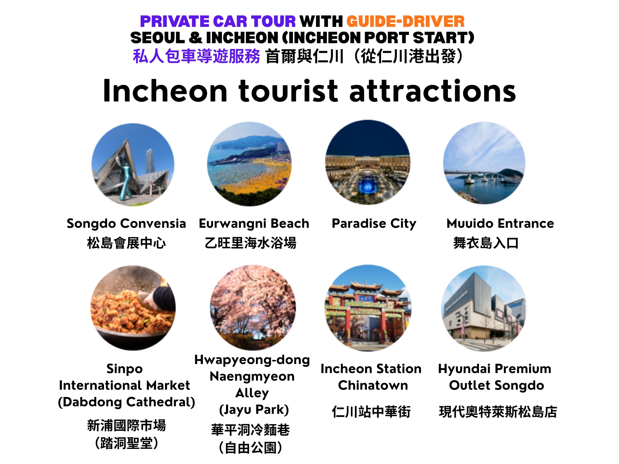 首爾 (Seoul) 城市觀光一日遊（仁川 (Incheon) 港口出發）