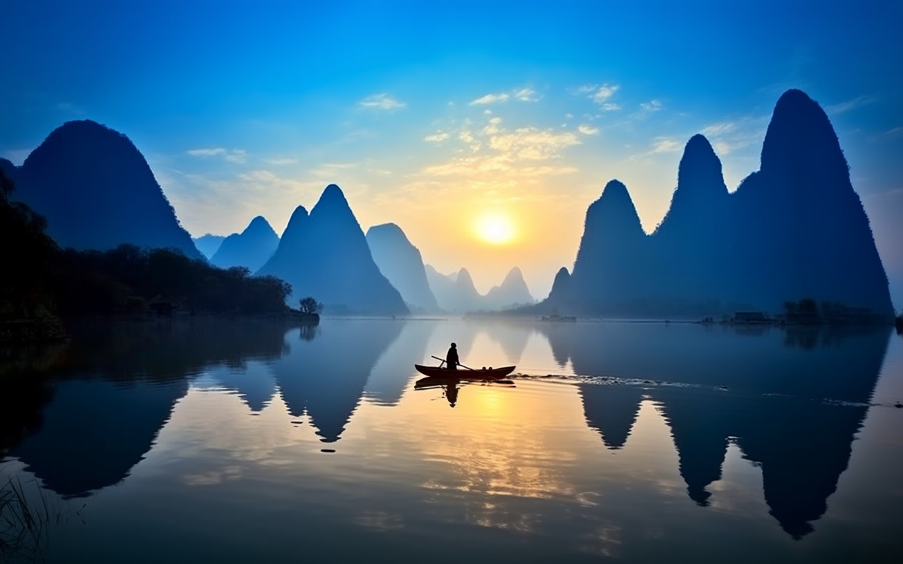 Guilin to Yangshuo, Yulong River, Yulong Bridge, Moon Hill Private Guided Day Tour 