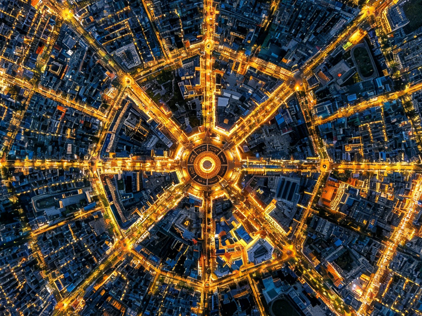 Tekes Bagua City is a city planned and constructed based on the Bagua diagram of the Book of Changes. It is also the largest and most complete Bagua city in the world. With the central Taiji坛 (altar) as the origin, 8 main streets radiate outward, interloc