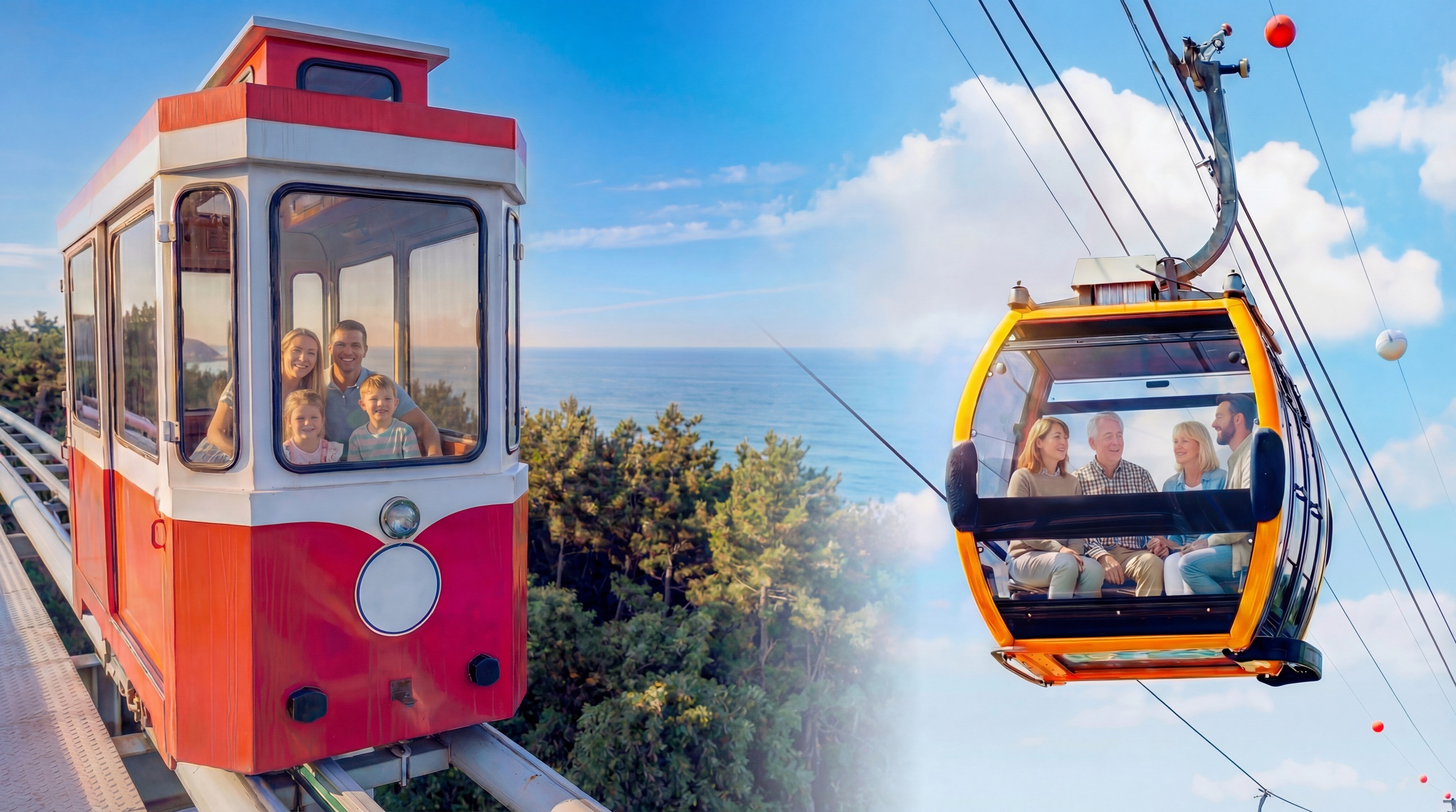 「天空膠囊列車 + 松島纜車」方案推薦給喜歡搭乘交通工具，而非沿著海岸線步行的旅客。