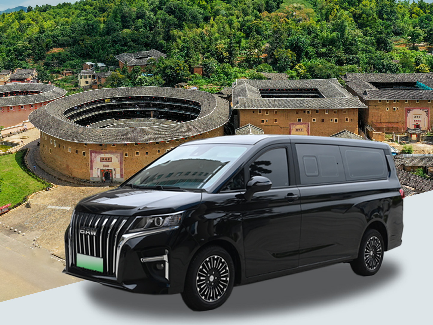 One-day chartered car tour from Xiamen city to Yongding Gaobei Tulou King / Yunshuiyao Ancient Town / Tianluokeng and other Tulou scenic spots
