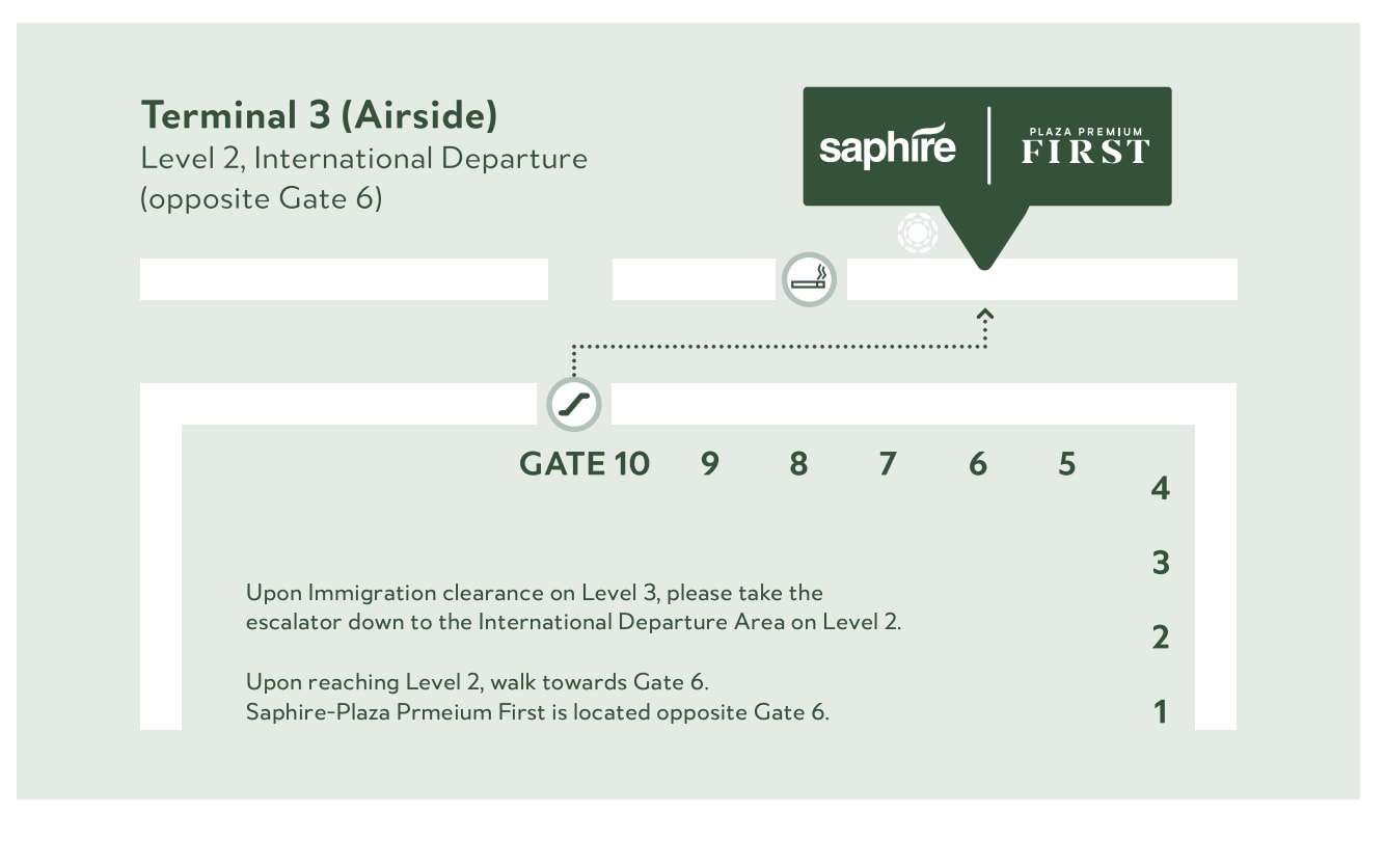 Located at the International Departure in Terminal 3