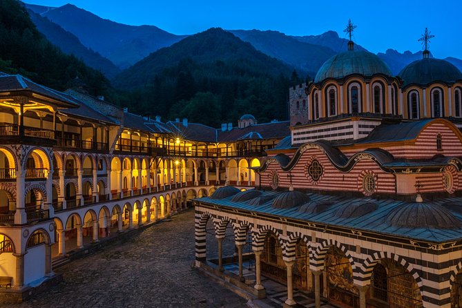 Rila monastery by night