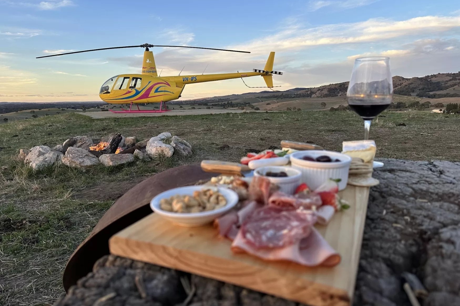 Private Southern Barossa Scenic Flight and Romantic Picnic