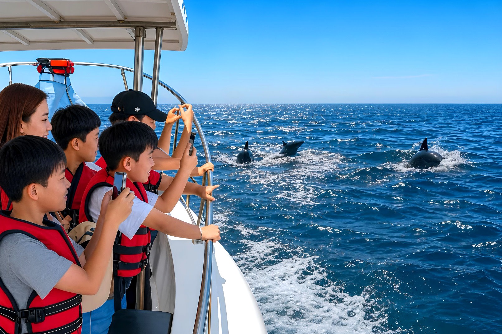 Jeju Wild Indo-Pacific Bottlenose Dolphin Watching Speedboat Tour