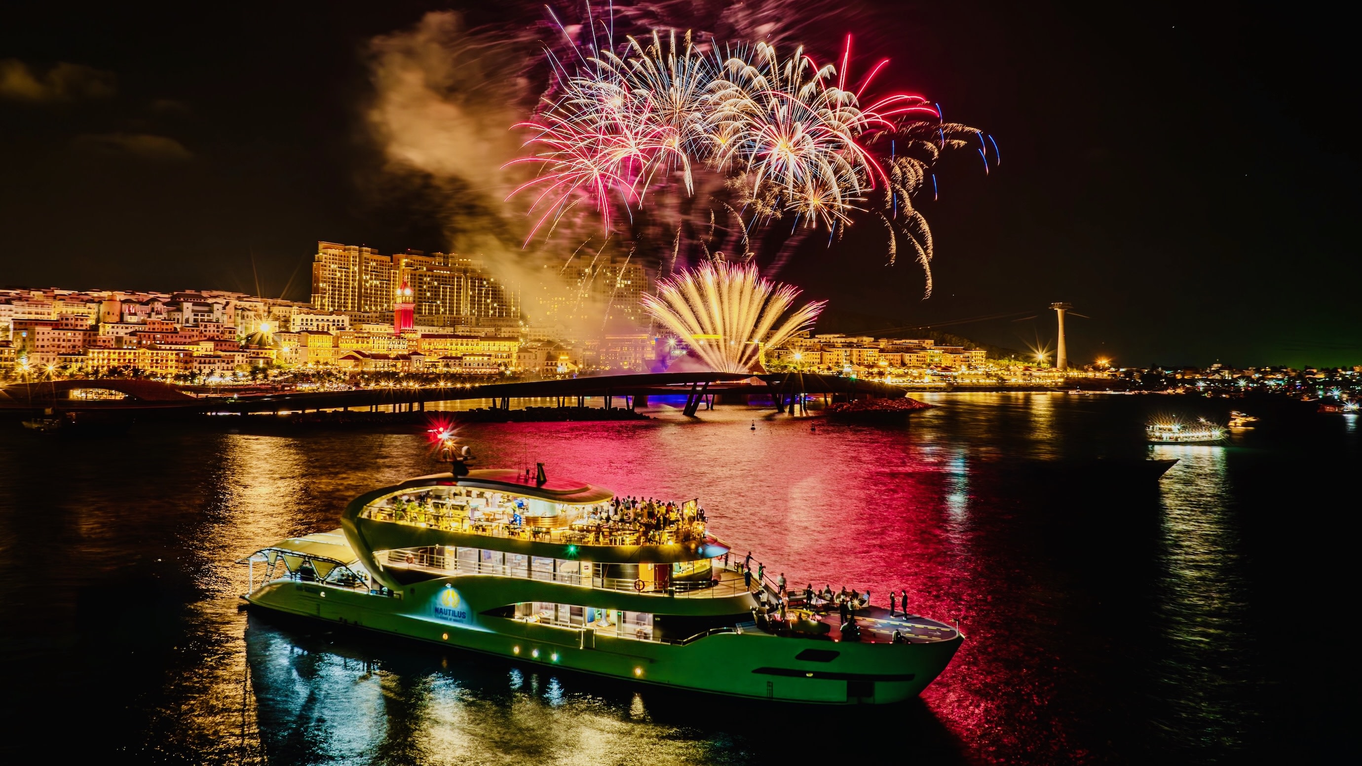 Nautilus Cruise: Night Party, Fireworks & Sunset Town Experience