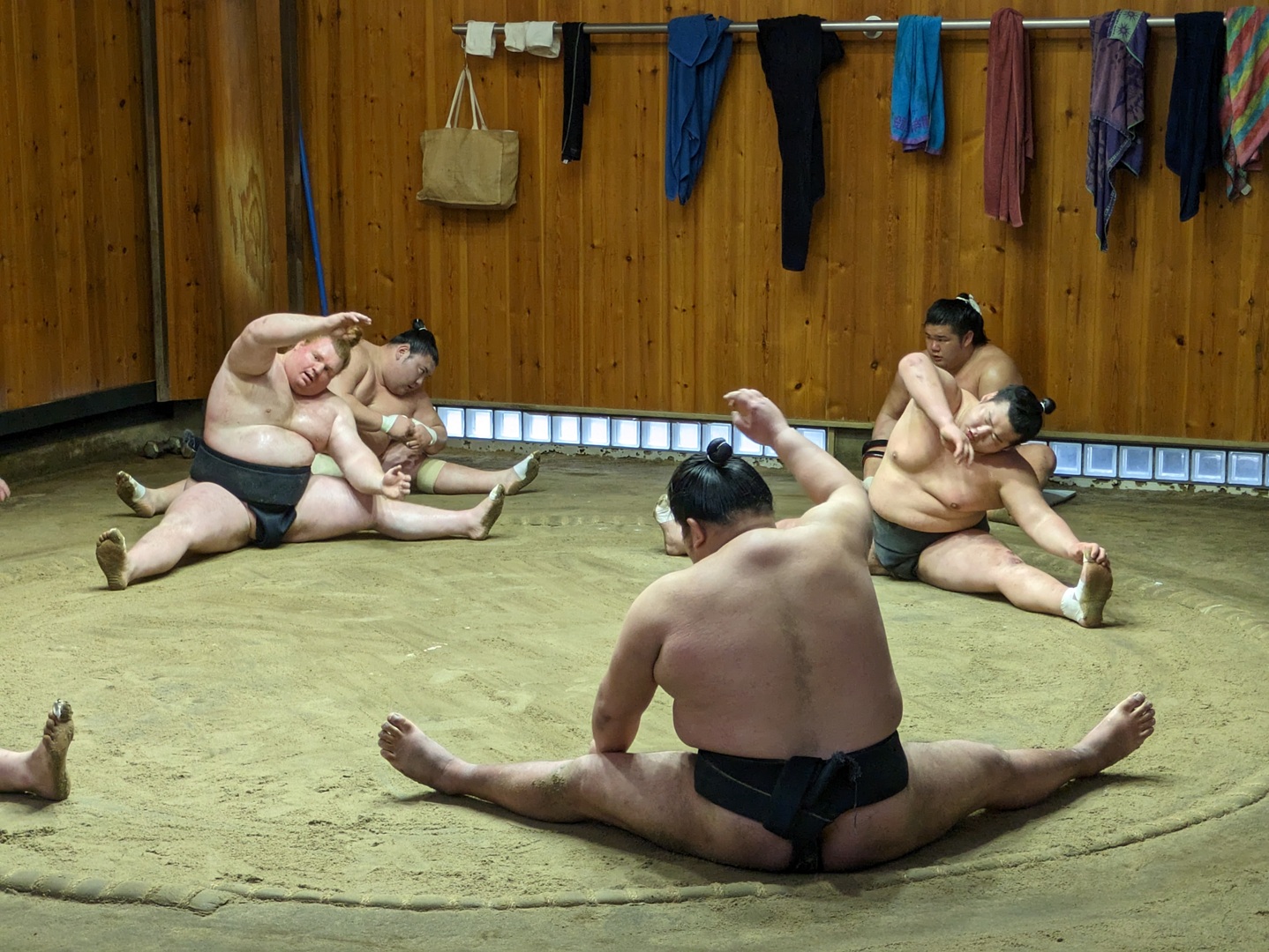 Sumo Practice at Tatsunami Stable