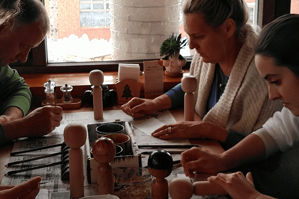 Kokeshi Doll Painting Experience at Zao Onsen