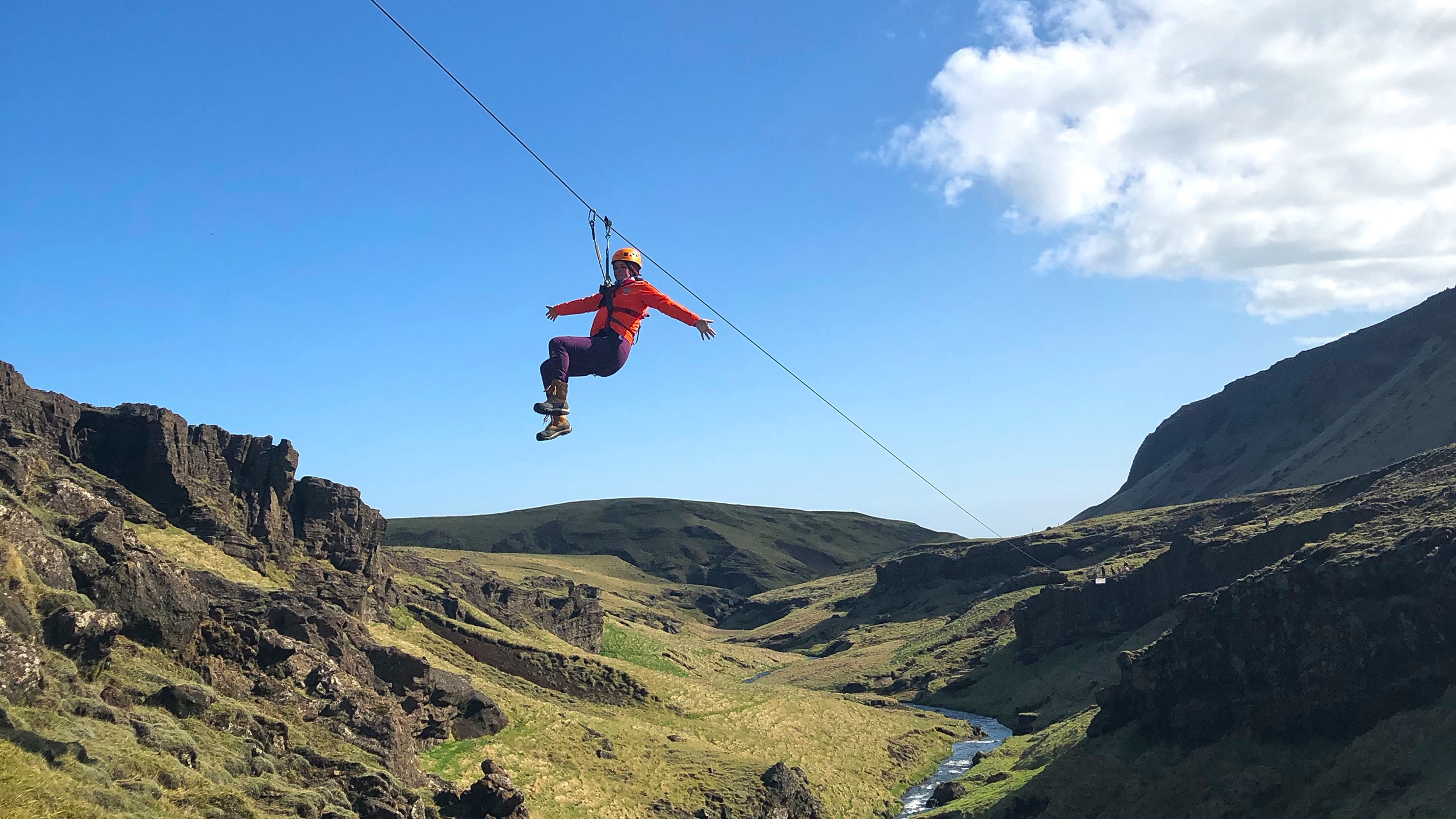 Zipline and hiking tour in Vik