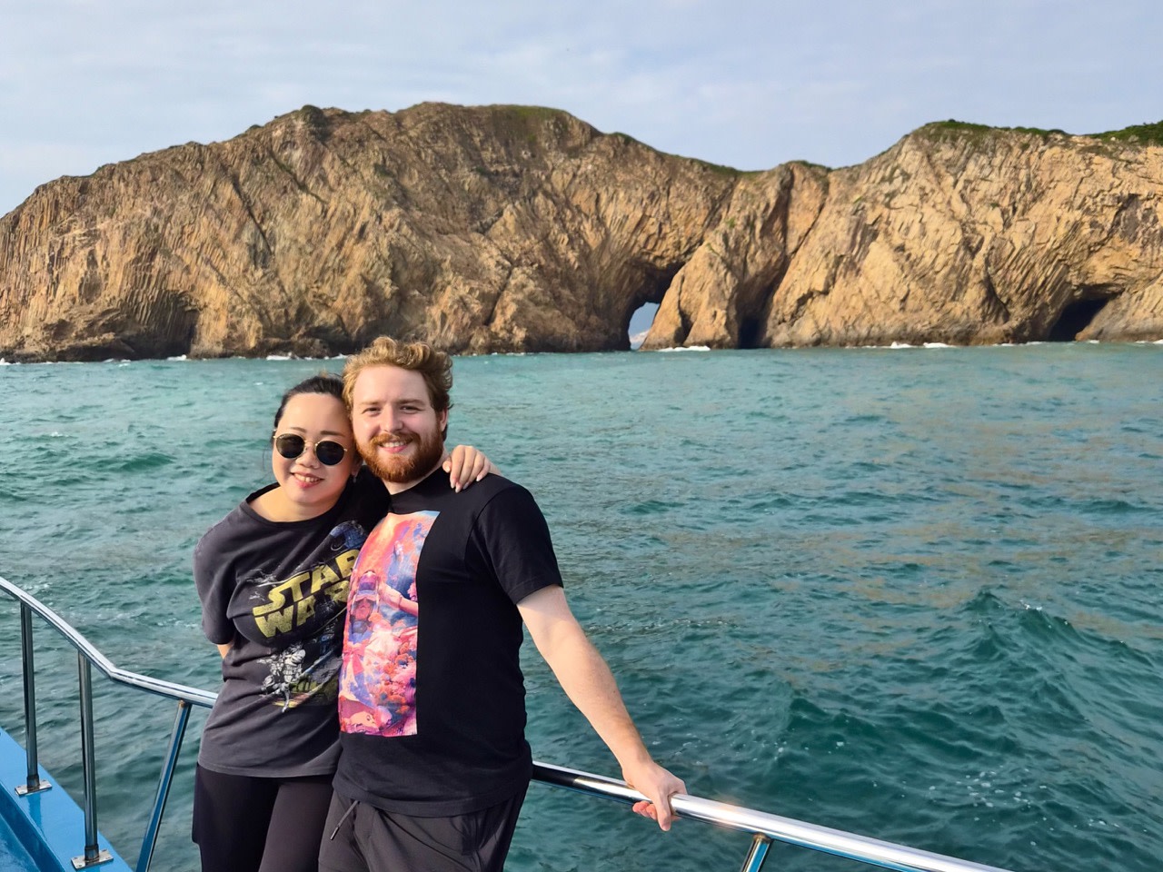 Little Taiwan Cave, Wang Chau, Hong Kong UNESCO Global Geopark (Yacht Cruise through Four Sea Arches Volcano in Hong Kong)