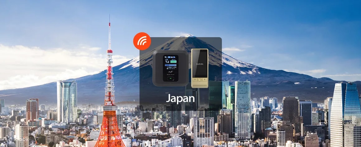 日本 4G 無限流量 WiFi 分享器＆行動電源（日本機場領取）