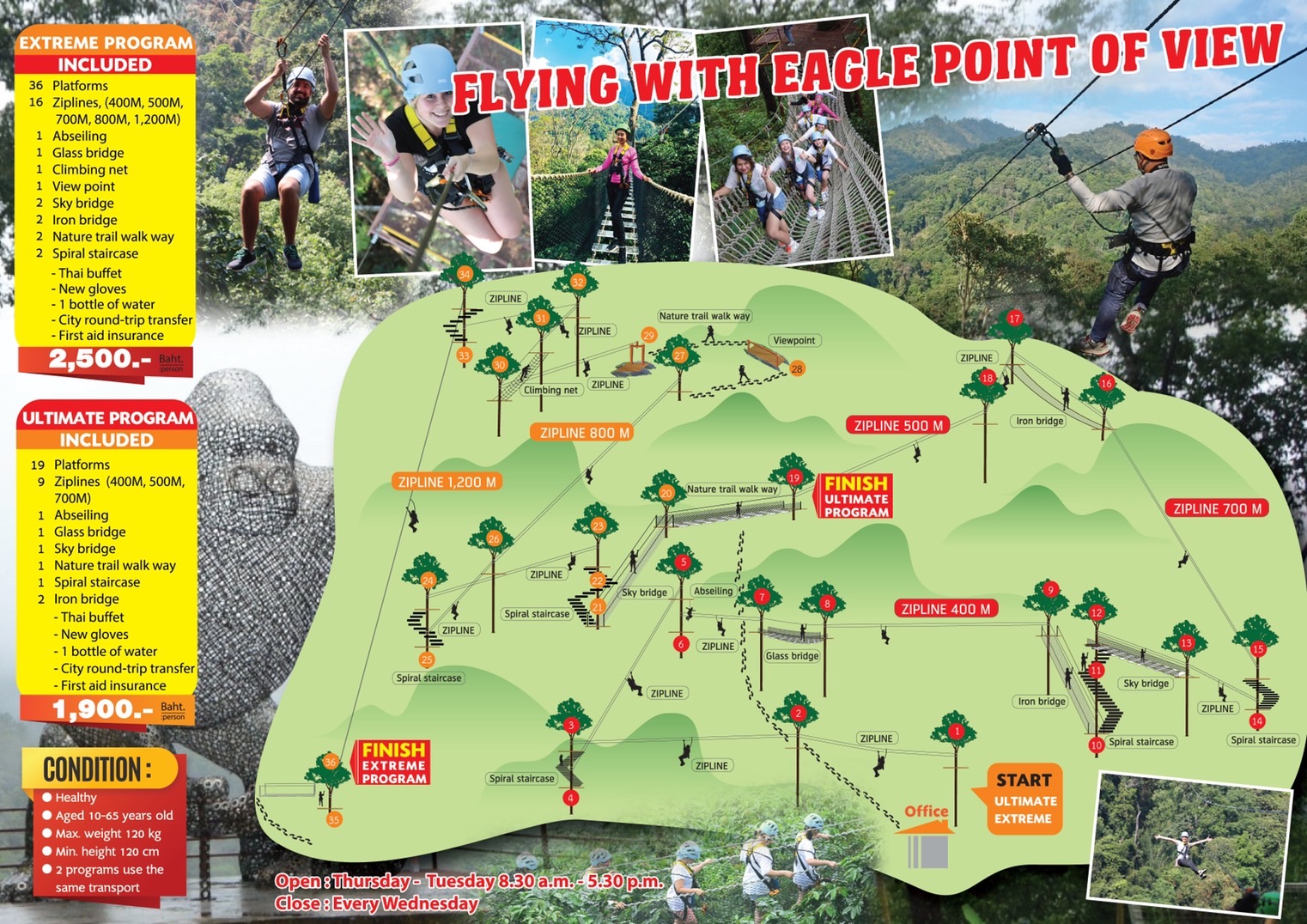 清邁金剛微笑滑索體驗（Kingkong Zipline）