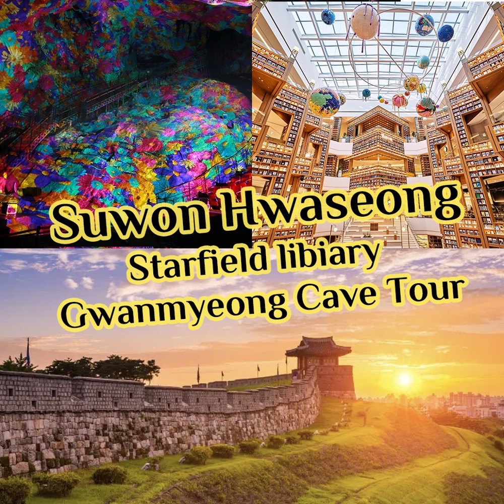 華城 / 水原星空圖書館 / 光明洞窟之旅（含酒店接送）