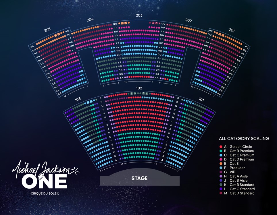 Michael Jackson One Seat Map