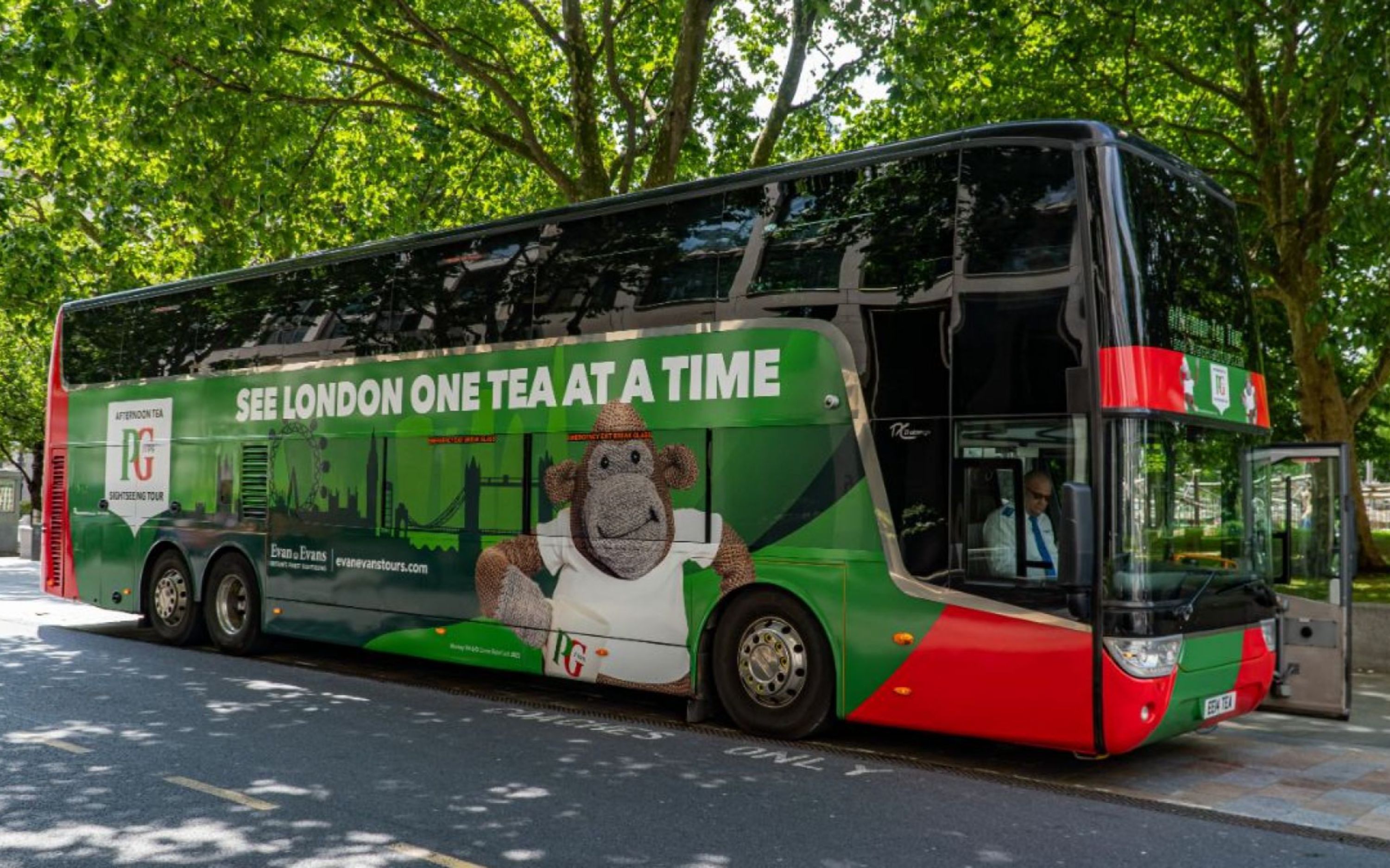 Afternoon tea sightseeing bus tour with PG Tips 