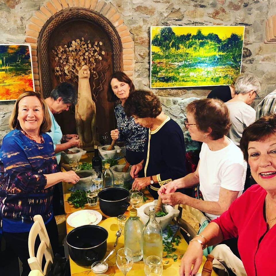 PESTO EXPERIENCE WITH MORTAR - COOKING CLASSES - WINE TASTINGS