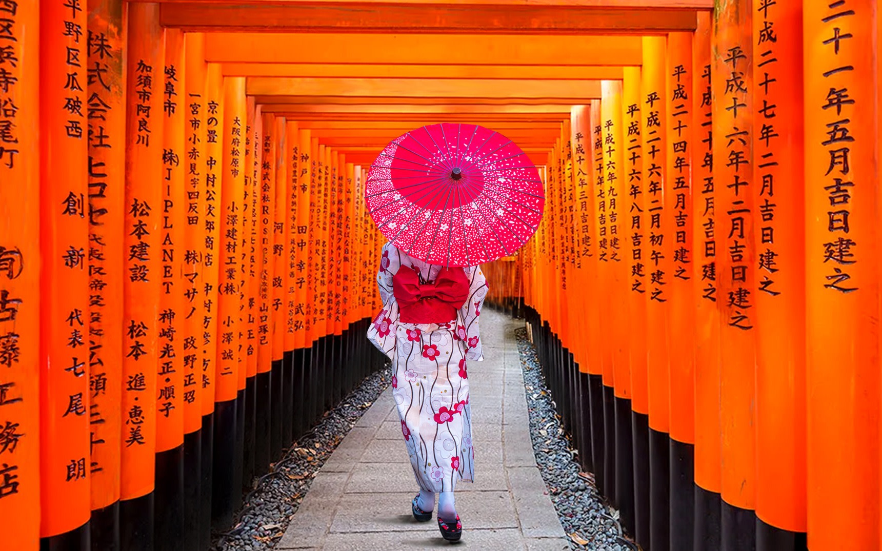 [Kyoto Panoramic Day Tour] Nijo Castle & Kinkaku-ji (Golden Pavilion) & Fushimi Inari-taisha Shrine Senbon Torii & Arashiyama Togetsukyo Bridge & Kimono Forest & Bamboo Forest Path (Osaka or Kyoto Departure)