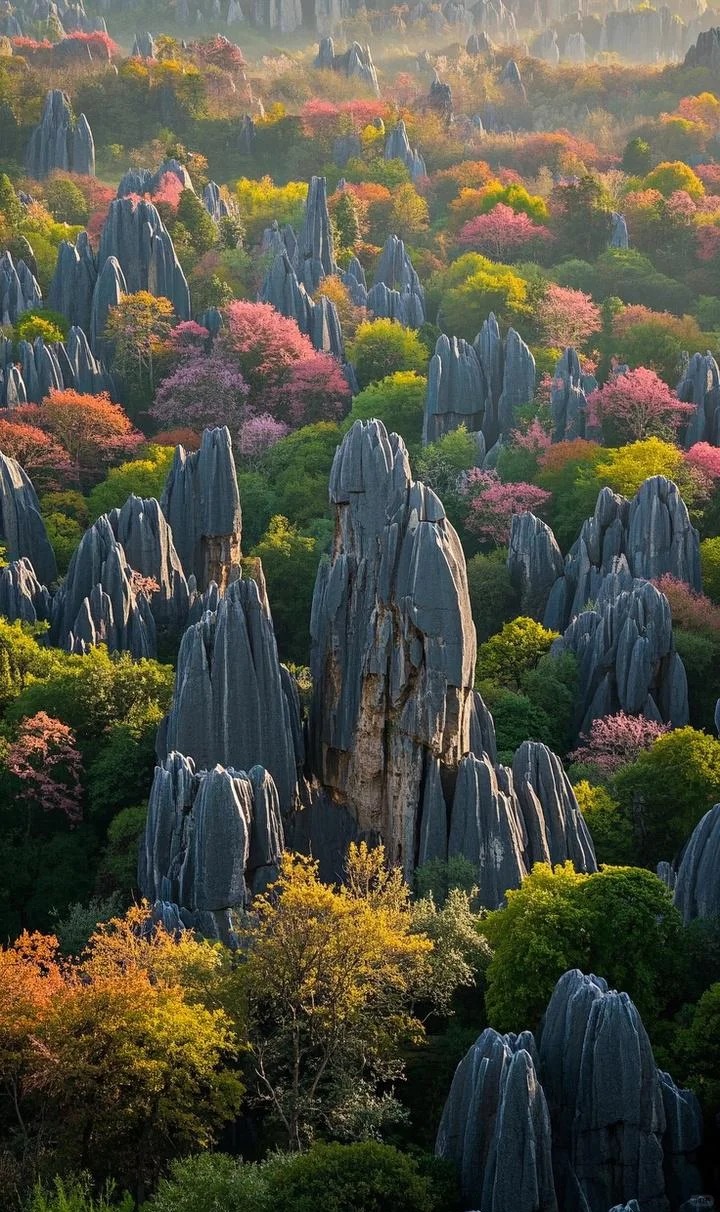 石林地上喀斯特奇觀與九鄉溶洞地下宮殿的交融,感受億萬年的演變魅力。 石林地上喀斯特奇觀與九鄉溶洞地下宮殿的交融,感受億萬年的演變魅力。