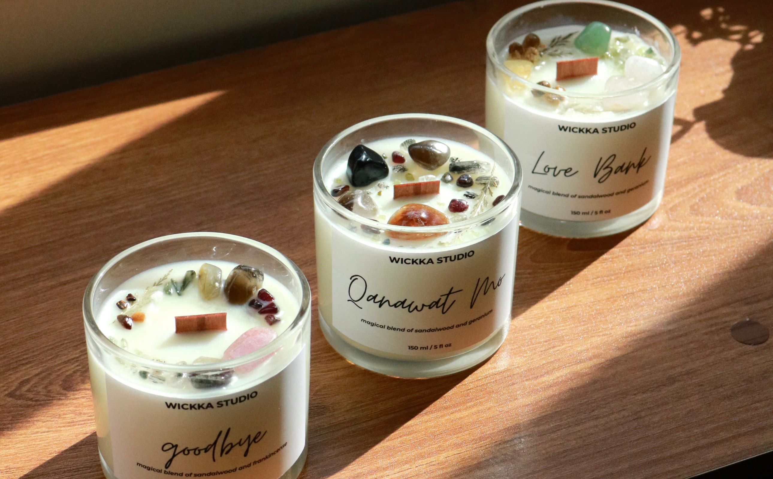 Bring home your own unique candle immediately — a blend of scent, energy, and intention. Each one is hand-poured with care and topped with a carefully chosen crystal to support your mood, space, or personal journey.