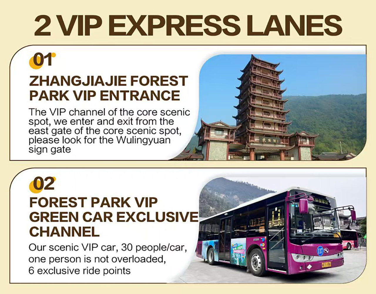 張家界國家森林公園一日遊【可選VIP通道  入園6大環保車快速通道】