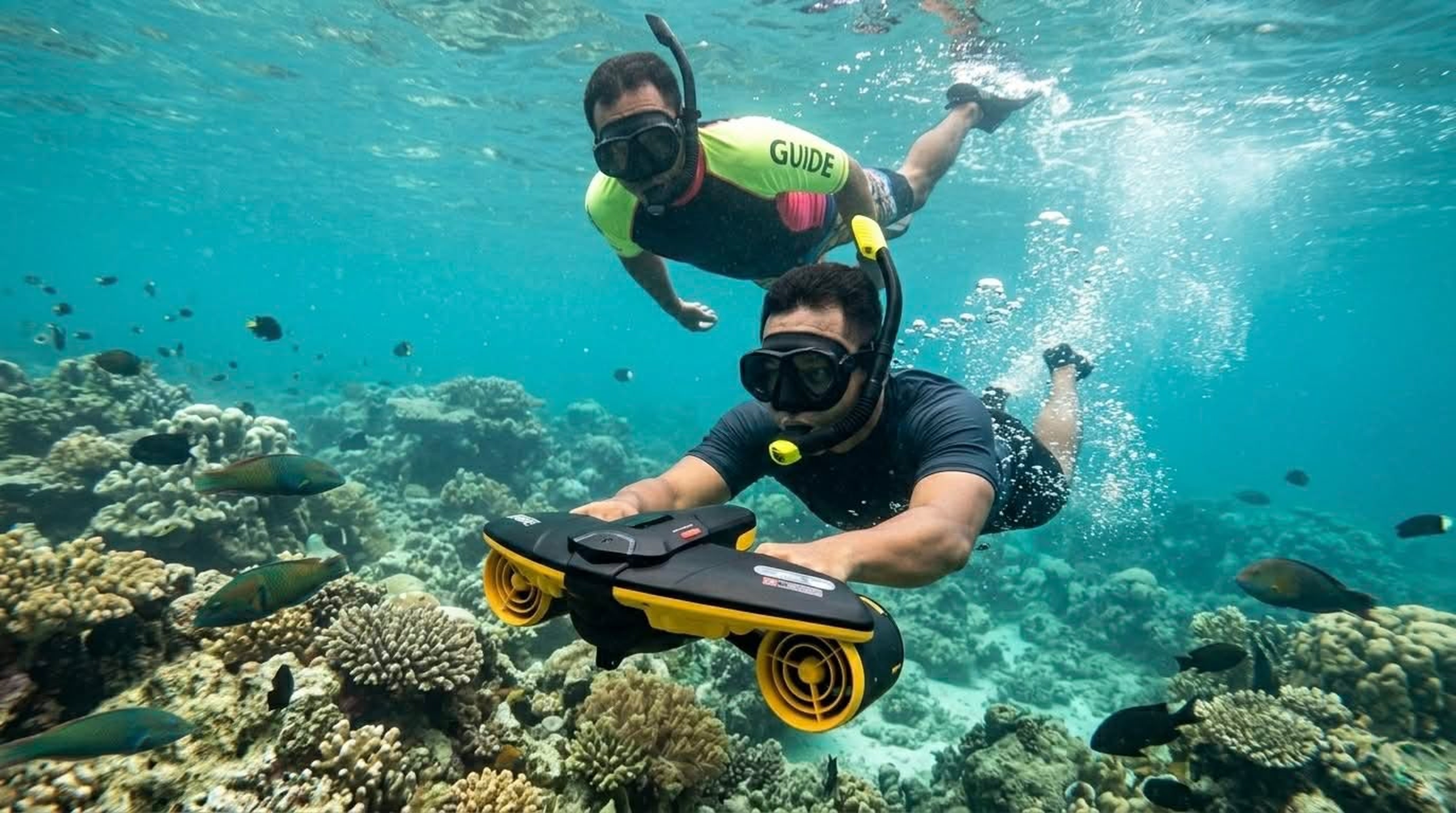 Опыт сноркелинга на морском скутере в Нуса-Пенида, Бали