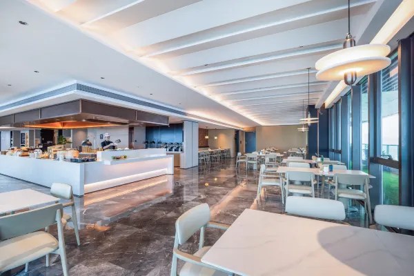 Hotel restaurant interior environment display map