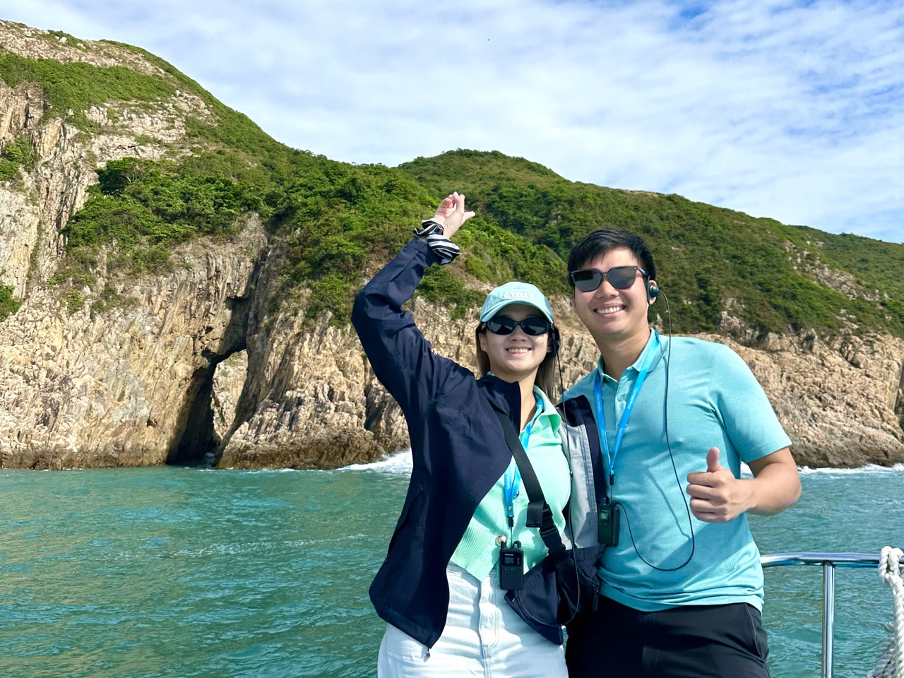 Bell Cave, Jin Island, Hong Kong UNESCO Global Geopark (Yacht Cruise through Four Sea Arches Volcano in Hong Kong)