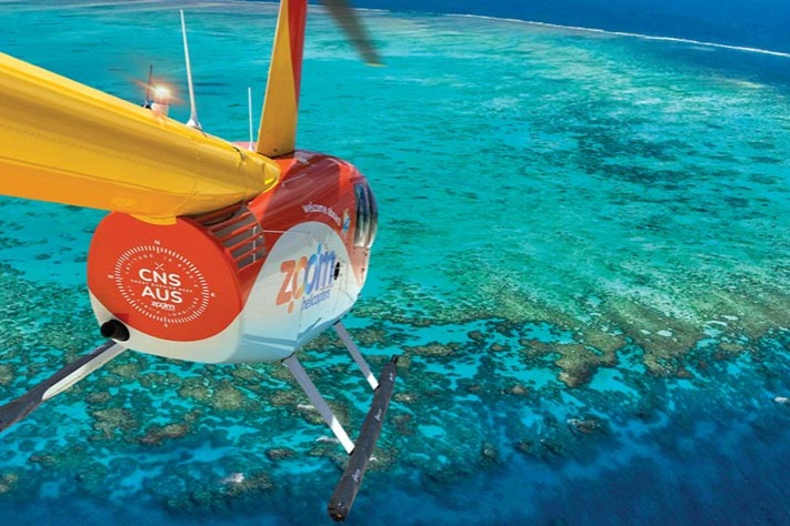 Flight Over Great Barrier Reef with a Stopover at Sandy Cay