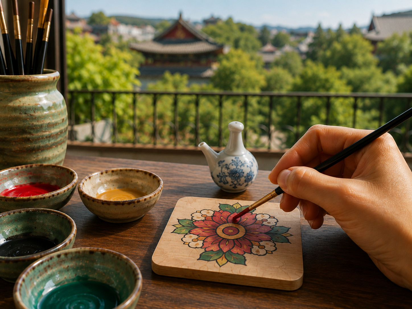 Traditional Painting & Craft Workshop in Bukchon, Seoul