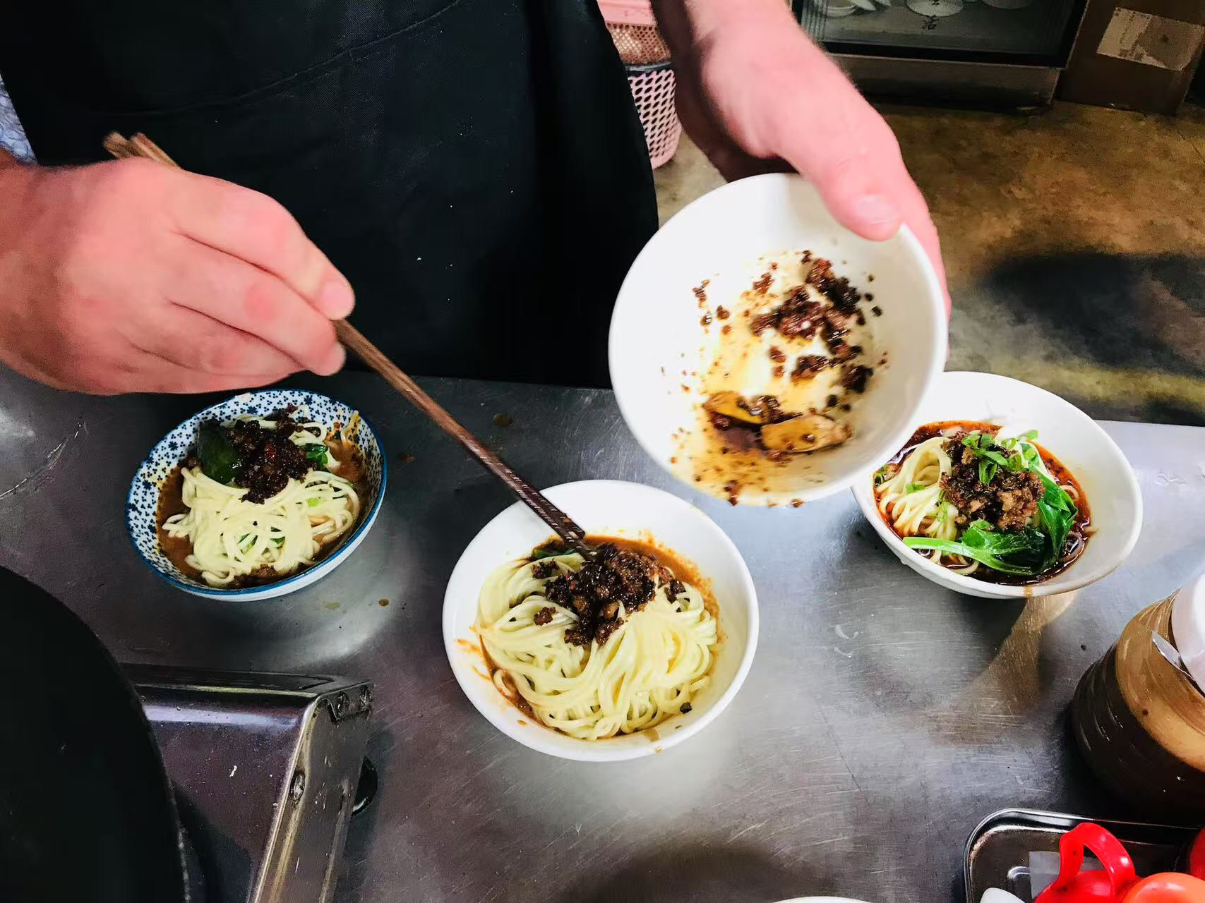 Chengdu DanDan Noodles Cooking Class with A Local  Market visit