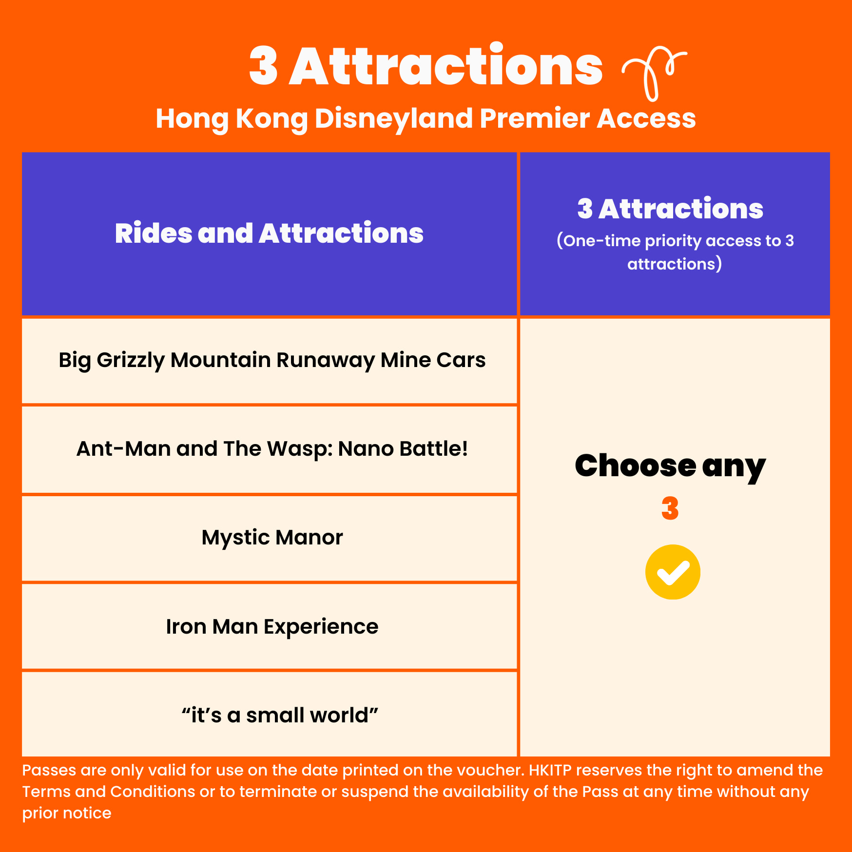 3 Attractions