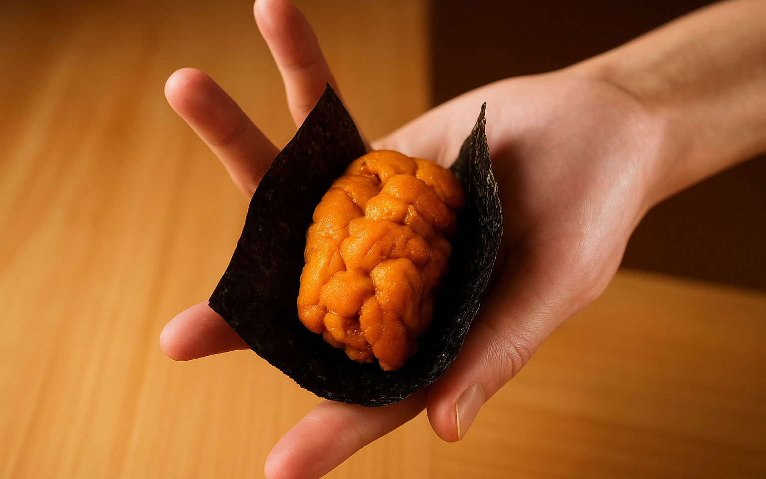 Glittering gold dust dances! Pairing of high-end sushi and premium sake.